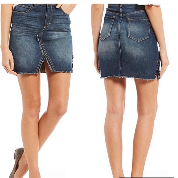 Jessica Simpson Lace-Up Mini Skirt - Picture 1 of 5